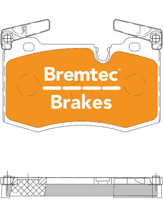 Bremtec Evolve Hybrid-Carbon Brake Pad BT2261EV550 Brake Pads Bremtec - Micks Gone Bush