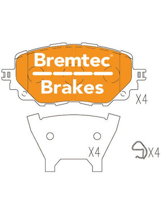 Bremtec Trade-Line Brake Pads Set BT22770TS Brake Pads Bremtec - Micks Gone Bush
