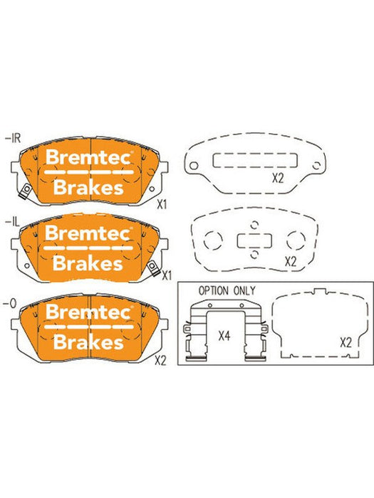 Bremtec Pro-Series Brake Pad BT22790PRO Brake Pads Bremtec - Micks Gone Bush