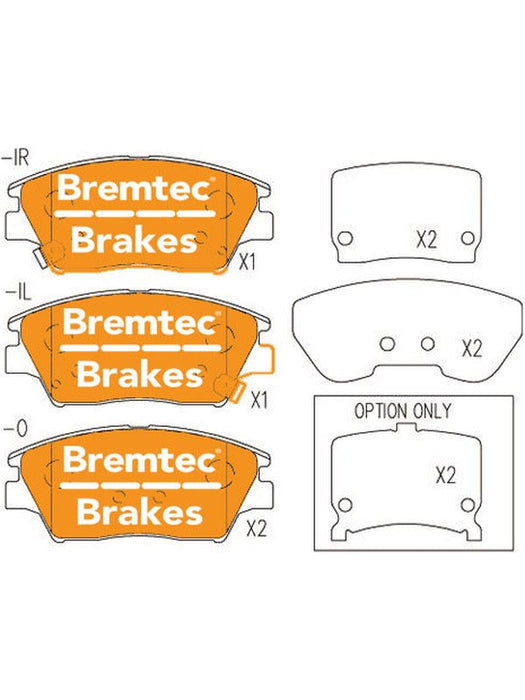 Bremtec Pro-Series Brake Pad BT22800PRO Brake Pads Bremtec - Micks Gone Bush