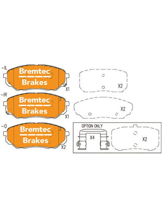 Bremtec Pro-Series Brake Pad BT22810PRO Bremtec - Micks Gone Bush