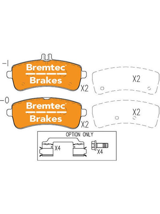 Bremtec Evolve Hybrid-Carbon Brake Pad BT23060EV550 Brake Pads Bremtec - Micks Gone Bush