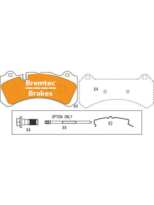 Bremtec Evolve Hybrid-Carbon Brake Pad BT23130EV550 Brake Pads Bremtec - Micks Gone Bush
