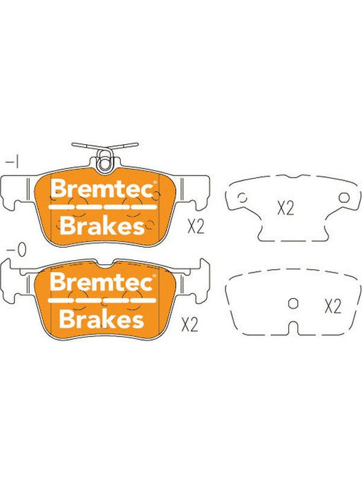 Bremtec Pro-Series Brake Pad BT23300PRO Brake Pads Bremtec - Micks Gone Bush