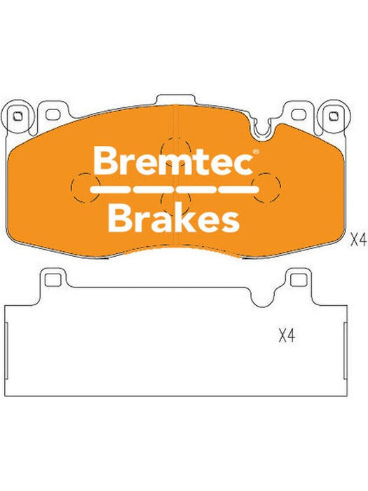 Bremtec Evolve Hybrid-Carbon Brake Pad BT23320EV550 Brake Pads Bremtec - Micks Gone Bush