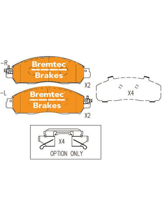 Bremtec Pro-Series Brake Pad BT23370PRO Brake Pads Bremtec - Micks Gone Bush