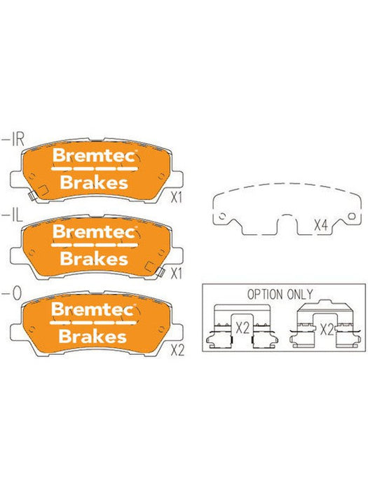 Bremtec Evolve Hybrid-Carbon Brake Pad BT23581EV550 Brake Pads Bremtec - Micks Gone Bush