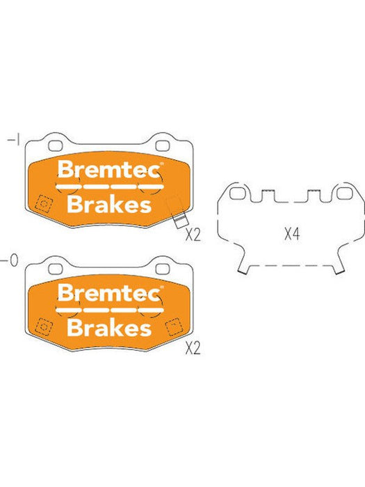 Bremtec Evolve Hybrid-Carbon Brake Pad BT23650EV550 Brake Pads Bremtec - Micks Gone Bush