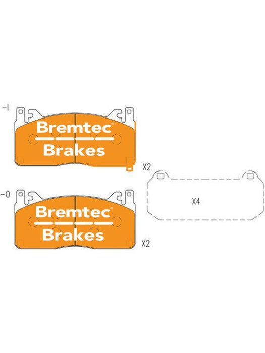 Bremtec Evolve Hybrid-Carbon Brake Pad BT23660EV550 Brake Pads Bremtec - Micks Gone Bush