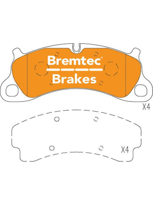 Bremtec Evolve Hybrid-Carbon Brake Pad BT23770EV550 Brake Pads Bremtec - Micks Gone Bush