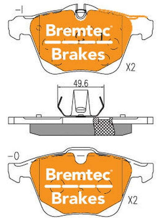 Bremtec Evolve Hybrid-Carbon Brake Pad BT23821EV550 Brake Pads Bremtec - Micks Gone Bush