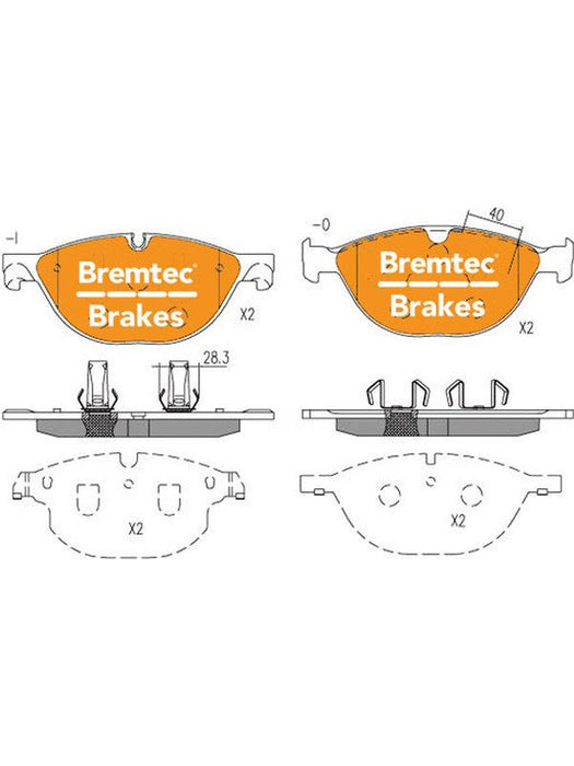 Bremtec Evolve Hybrid-Carbon Brake Pad BT24050EV550 Brake Pads Bremtec - Micks Gone Bush