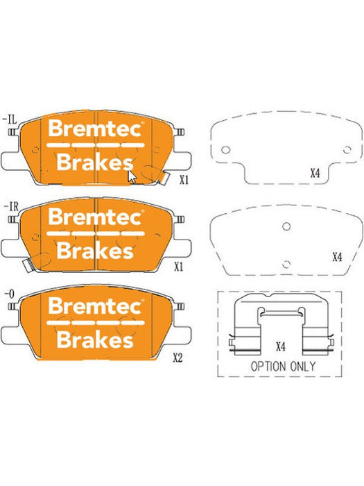 Bremtec Pro-Series Brake Pad BT24340PRO Brake Pads Bremtec - Micks Gone Bush
