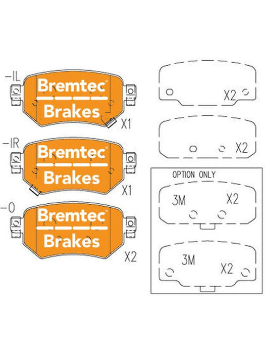 Bremtec Trade Line Brake Pad BT24390TS Brake Pads Bremtec - Micks Gone Bush