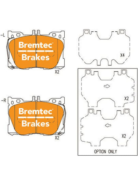 Bremtec Evolve Hybrid-Carbon Brake Pad BT24690EV550 Brake Pads Bremtec - Micks Gone Bush