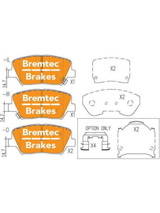 Bremtec Trade Line Brake Pad BT24710TS Brake Pads Bremtec - Micks Gone Bush