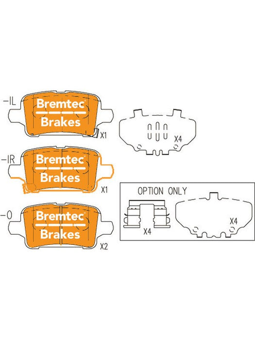 Bremtec Pro-Series Brake Pad BT24820PRO Brake Pads Bremtec - Micks Gone Bush