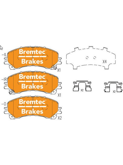 Bremtec Pro-Series Brake Pad BT25650PRO Brake Pads Bremtec - Micks Gone Bush