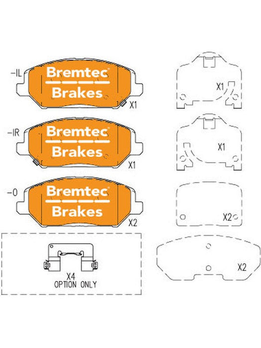 Bremtec Trade Line Brake Pad BT26630TS Brake Pads Bremtec - Micks Gone Bush