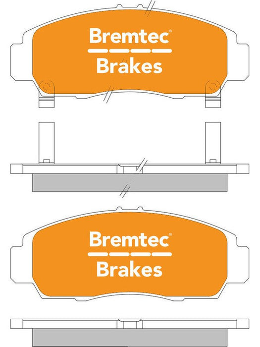 Bremtec Evolve Hybrid-Carbon Brake Pad BT276EV550 Brake Pads Bremtec - Micks Gone Bush