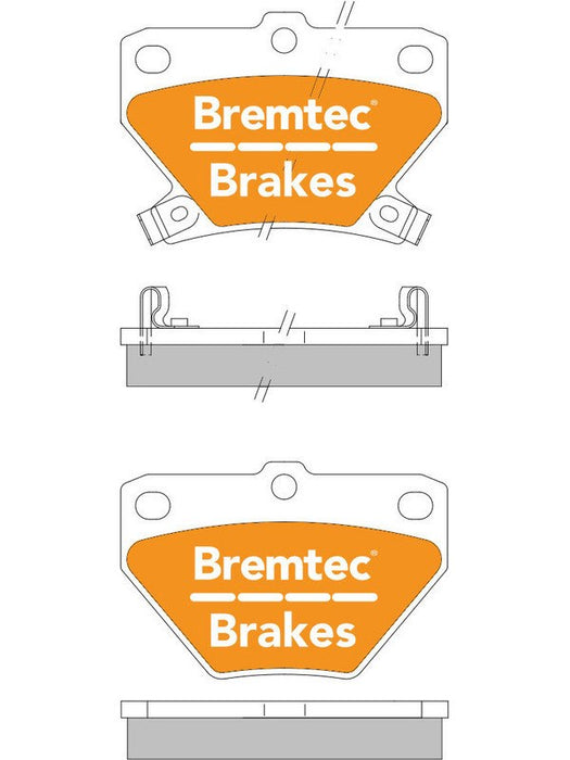 Bremtec Pro-Series Brake Pad BT277PRO Bremtec - Micks Gone Bush