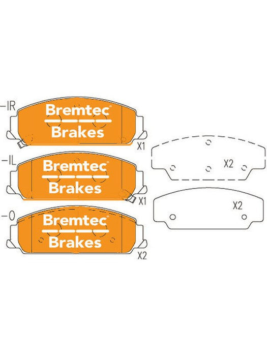 Bremtec Pro-Series Brake Pad BT3008PRO Bremtec - Micks Gone Bush