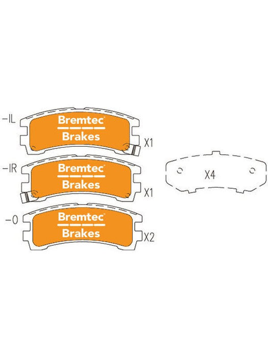 Bremtec Trade Line Brake Pad BT357TS Bremtec - Micks Gone Bush