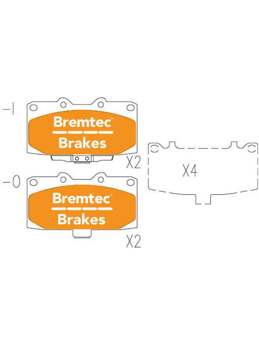 Bremtec Evolve Hybrid-Carbon Brake Pad BT372EV550 Bremtec - Micks Gone Bush