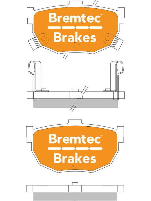Bremtec Pro-Series Brake Pad BT374PRO Bremtec - Micks Gone Bush