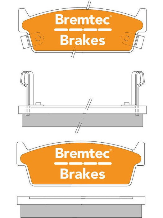 Bremtec Pro-Series Brake Pad BT377PRO Bremtec - Micks Gone Bush