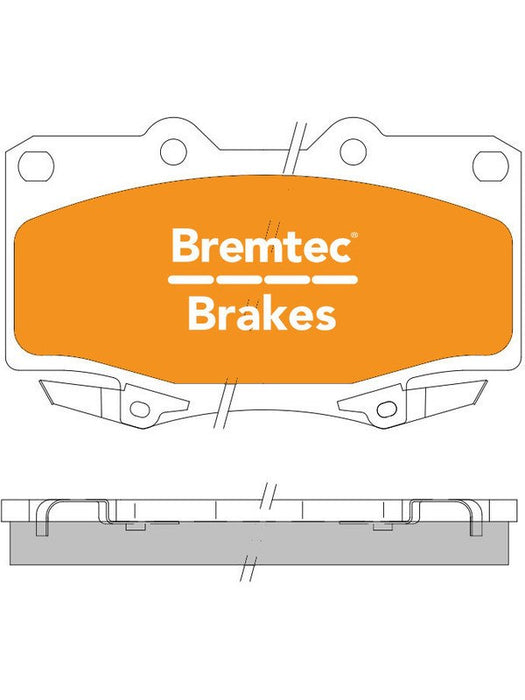 Bremtec Pro-Series Brake Pad BT386PRO Brake Pads Bremtec - Micks Gone Bush