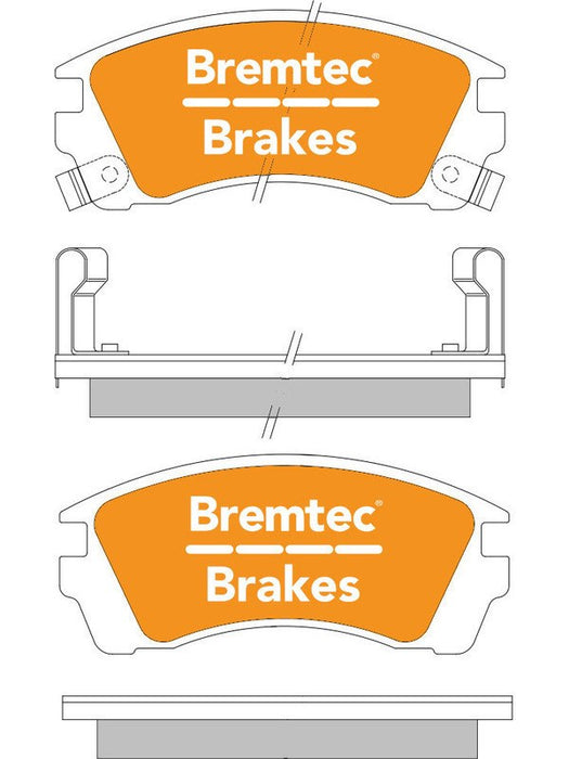 Bremtec Trade Line Brake Pad BT387TS Bremtec - Micks Gone Bush