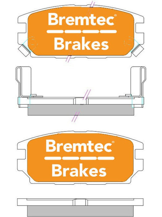 Bremtec Trade Line Brake Pad BT395TS Bremtec - Micks Gone Bush