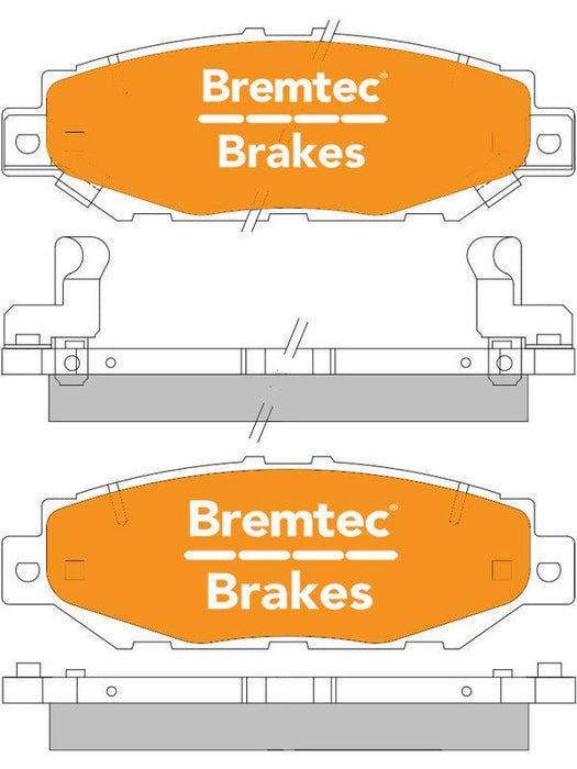 Bremtec Pro-Series Brake Pad BT411PRO Bremtec - Micks Gone Bush