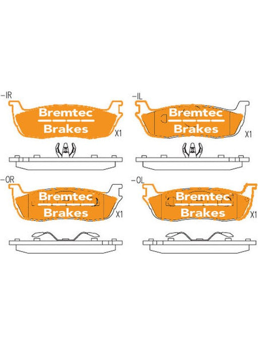 Bremtec Endure 4WD Brake Pad BT551E Brake Pads Bremtec - Micks Gone Bush