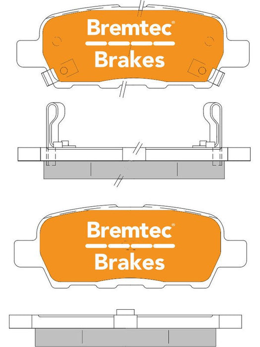 Bremtec Pro-Series Brake Pad BT572PRO Bremtec - Micks Gone Bush
