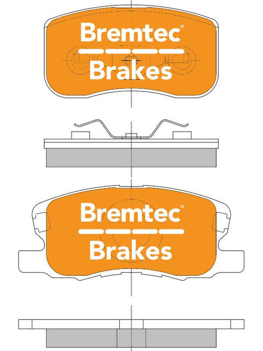 Bremtec Pro-Series Brake Pad BT597PRO Brake Pads Bremtec - Micks Gone Bush