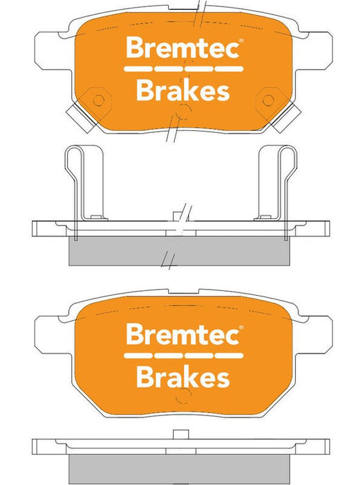 Bremtec Pro-Series Brake Pad BT601PRO Bremtec - Micks Gone Bush
