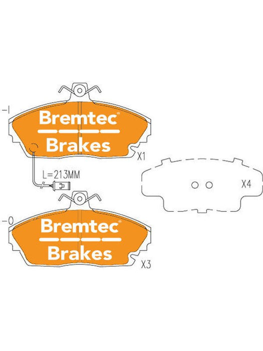 Bremtec Pro-Series Brake Pad BT609PRO Bremtec - Micks Gone Bush