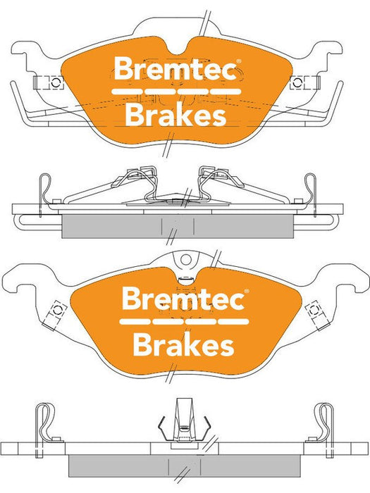 Bremtec Pro-Series Brake Pad BT621PRO Brake Pads Bremtec - Micks Gone Bush