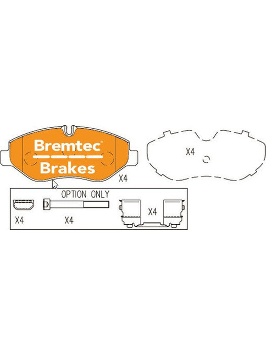 Bremtec Trade Line Brake Pad BT681TS Bremtec - Micks Gone Bush