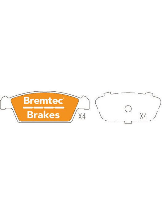 Bremtec Trade Line Brake Pad BT7210TS Bremtec - Micks Gone Bush