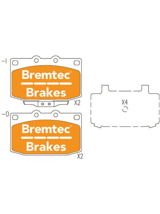 Bremtec Evolve Hybrid-Carbon Brake Pad BT746EV550 Brake Pads Bremtec - Micks Gone Bush