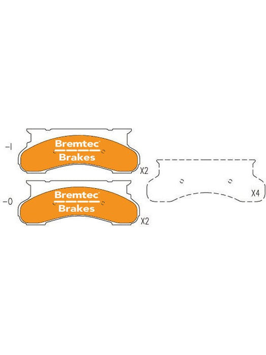 Bremtec Pro-Series Brake Pad BT7590PRO Bremtec - Micks Gone Bush