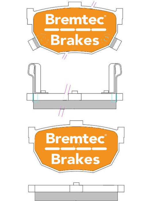 Bremtec Trade Line Brake Pad BT773TS Brake Pads Bremtec - Micks Gone Bush