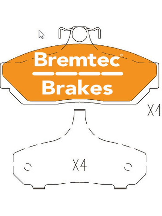 Bremtec Trade Line Brake Pad BT872TS Bremtec - Micks Gone Bush