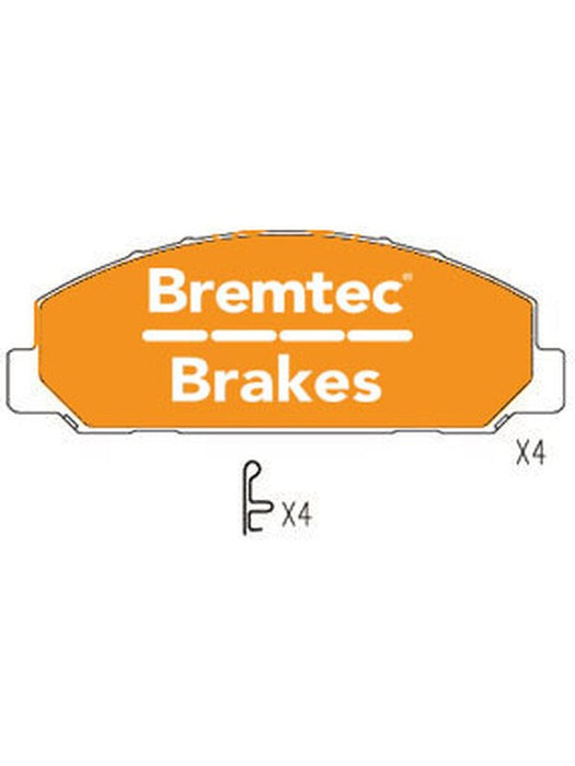 Bremtec Trans-Line Brake Pads Set Isuzu Nqr450 5.2Tdi 2008- Db2432 BT90220TL Brake Pads Bremtec - Micks Gone Bush