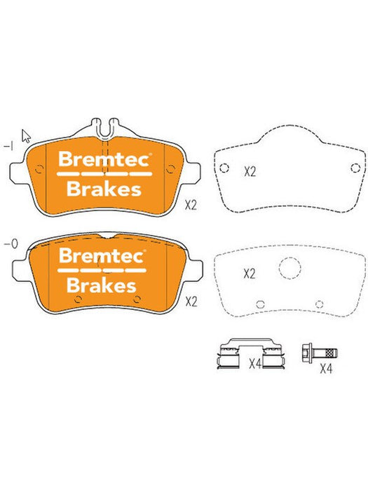Bremtec Pro-Series Brake Pad BT9240PRO Brake Pads Bremtec - Micks Gone Bush