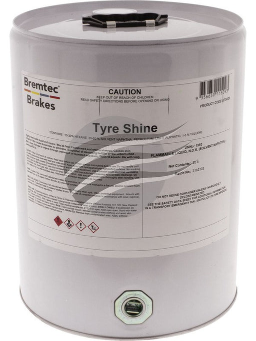 Bremtec Tyre Shine 20 Litre Steel Drum BTS020 Tyre Dressings Bremtec - Micks Gone Bush