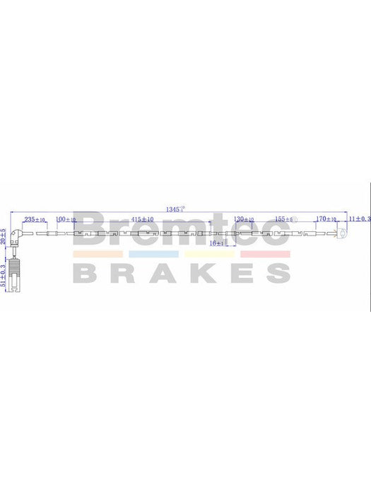 Bremtec Euroline Brake Wear Sensor BTS11 Bremtec - Micks Gone Bush